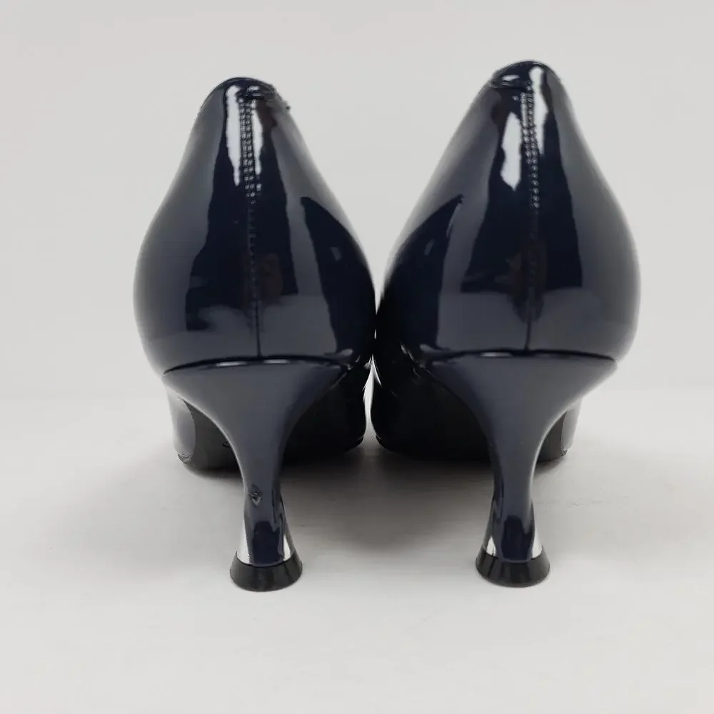 Nine West Andes Womens Size 9.5 Dark Blue Formal Point Toe Pump 2.75